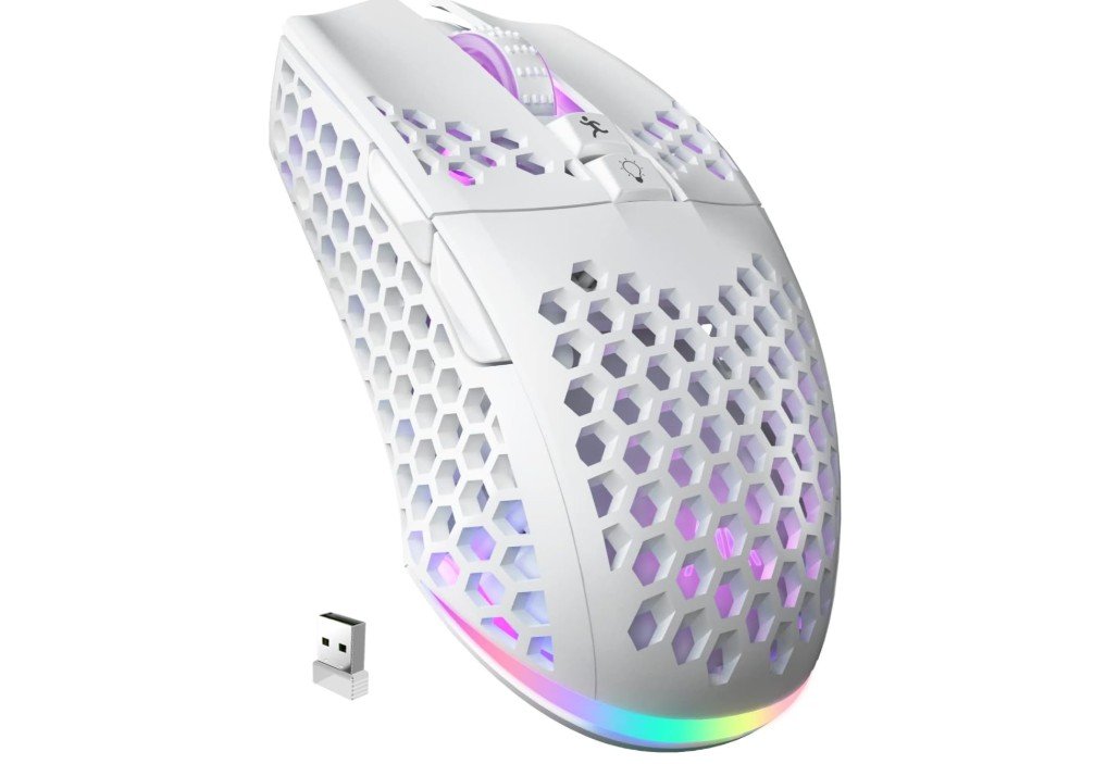 SOLAKAKA SM600 White Wireless Gaming Mouse