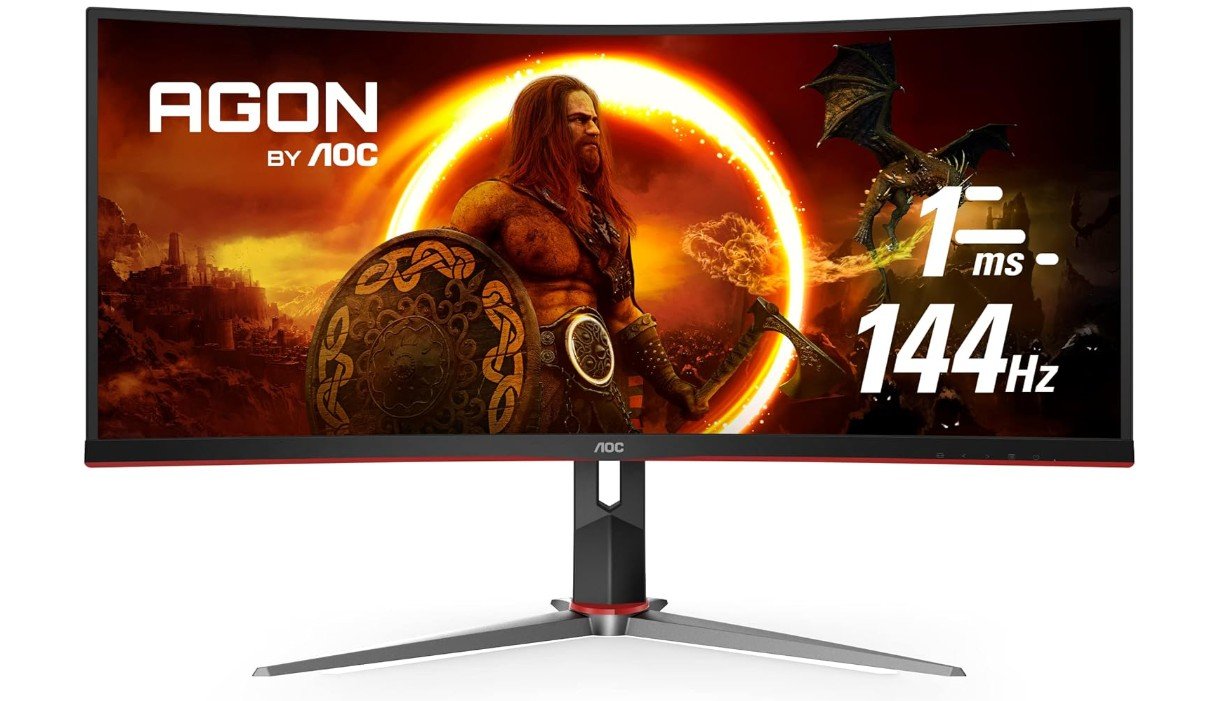 AOC CU34G2X 34 inch Curved Frameless Immersive Gaming Monitor