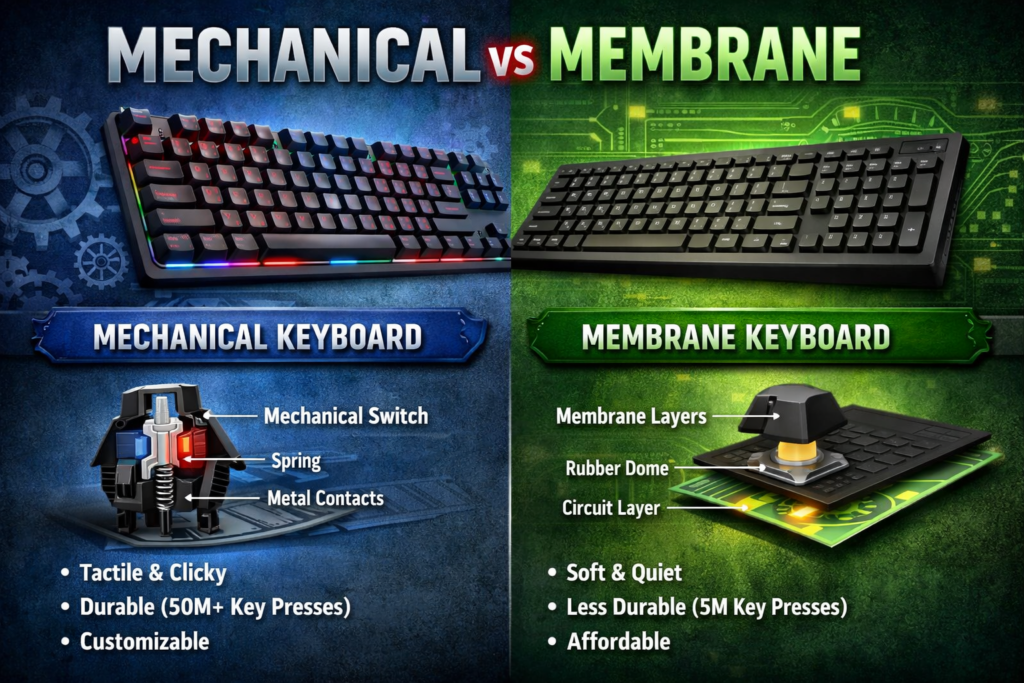 Mechanical vs Membrane Keyboard