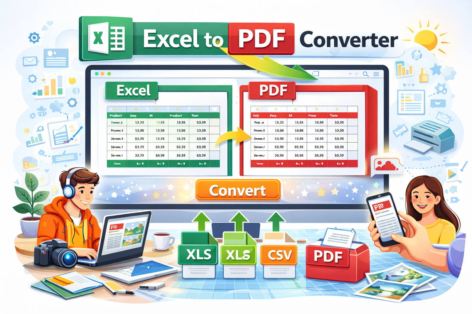 Excel to PDF Converter