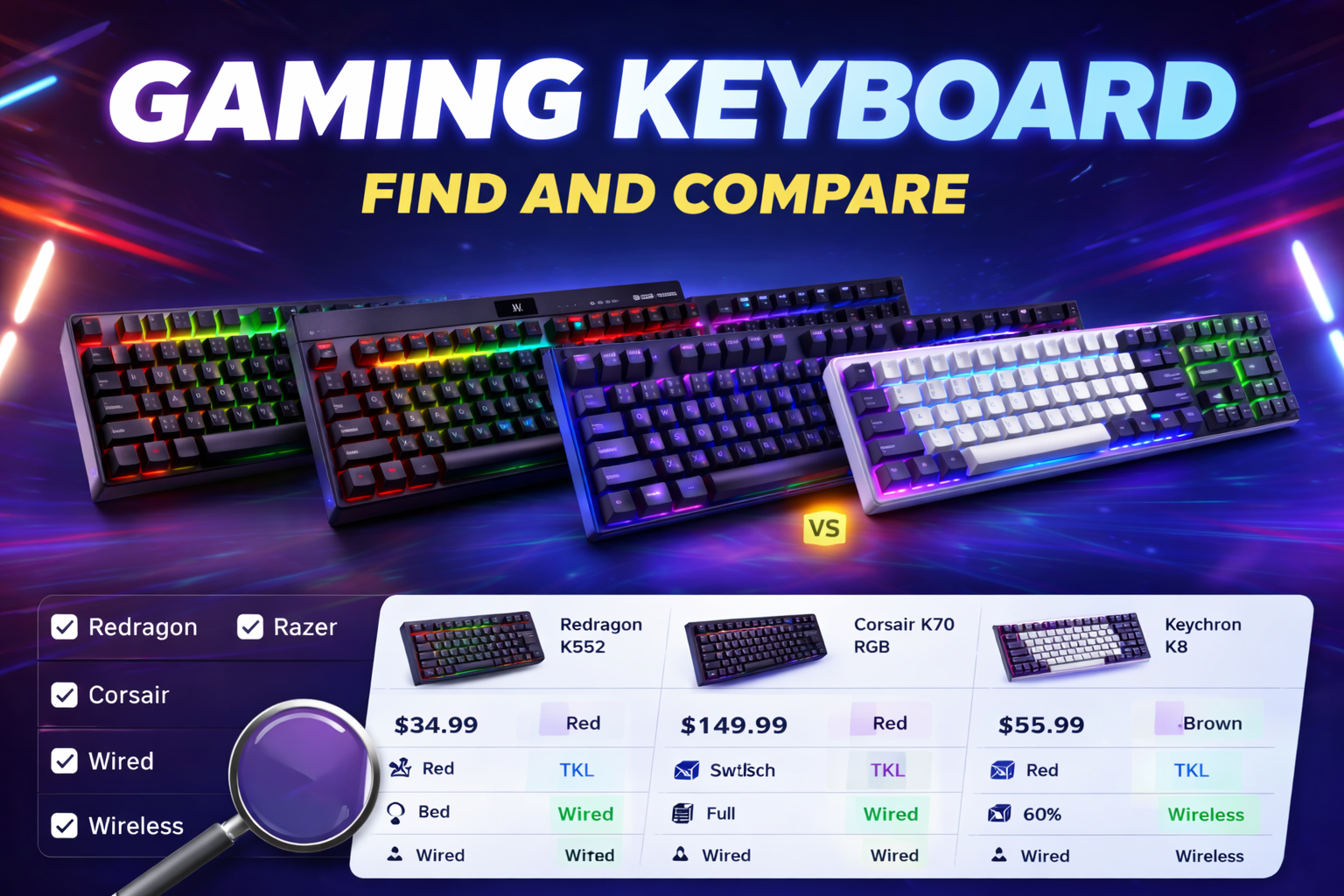 Gaming Keyboard - Find and Compare