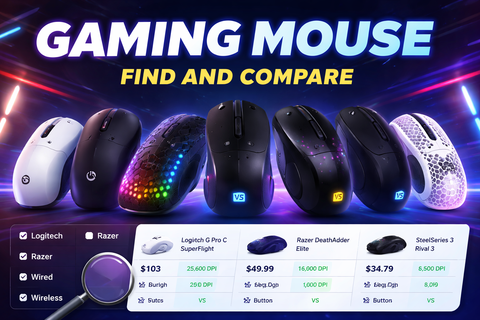 Gaming Mouse - Find and Compare