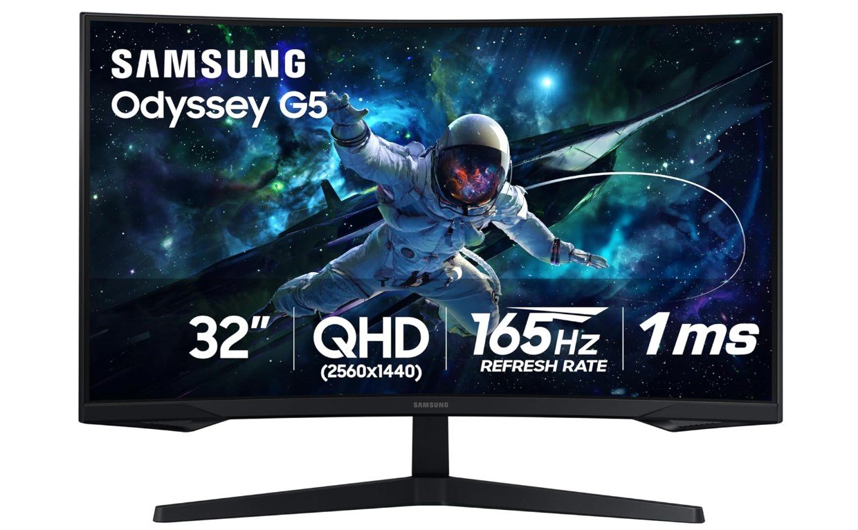 SAMSUNG 32 inch Odyssey G55C Series QHD 1000R Curved Gaming Monitor